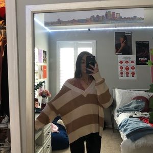 American Eagle Oversized Striped Sweater.